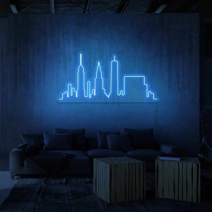 "NYC SKYLINE" NEON SKILT