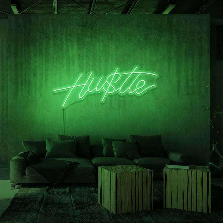 "HU$TLE" NEON SKILT