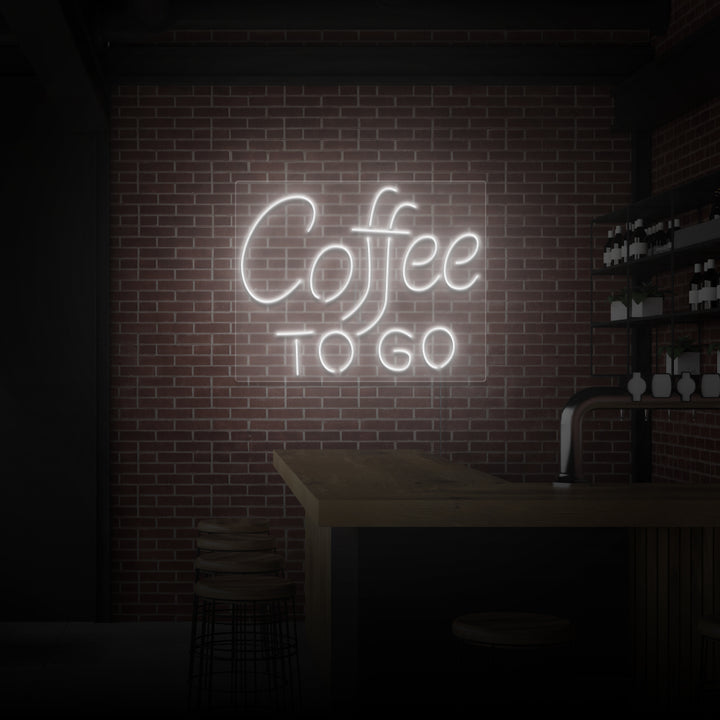 "COFFEE TO GO" NEON SKILT