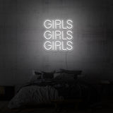 "GIRLS GIRLS GIRLS" NEON SKILT