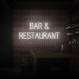 "BAR & RESTAURANT" NEON SKILT